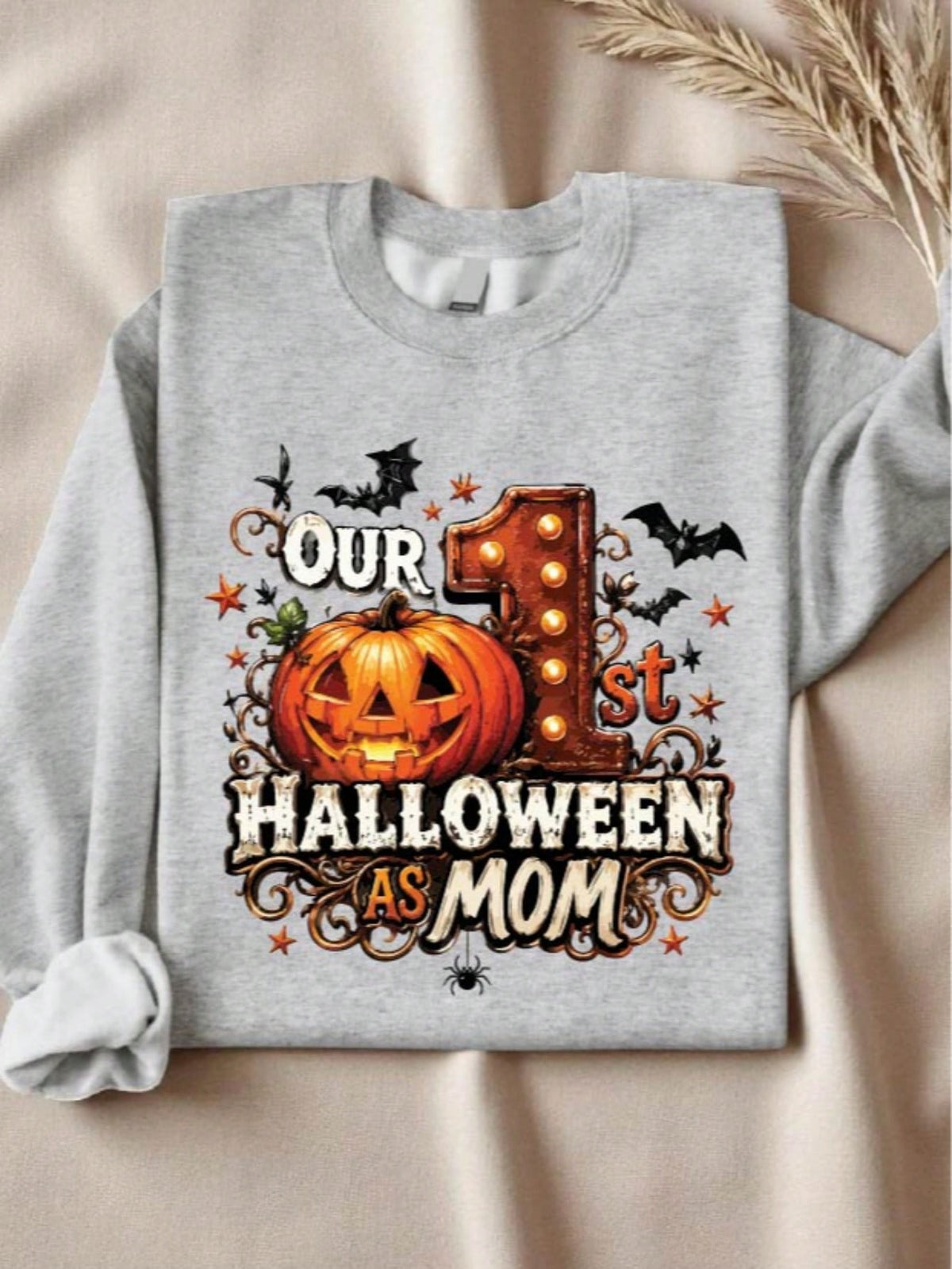 1 PC Our 1st Halloween As Mom Dad Sweatshirt