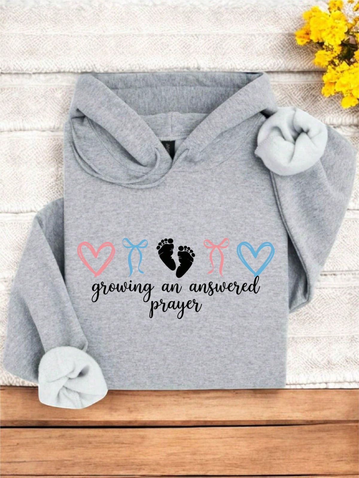 Coquette Pregnancy Reveal Hoodie
