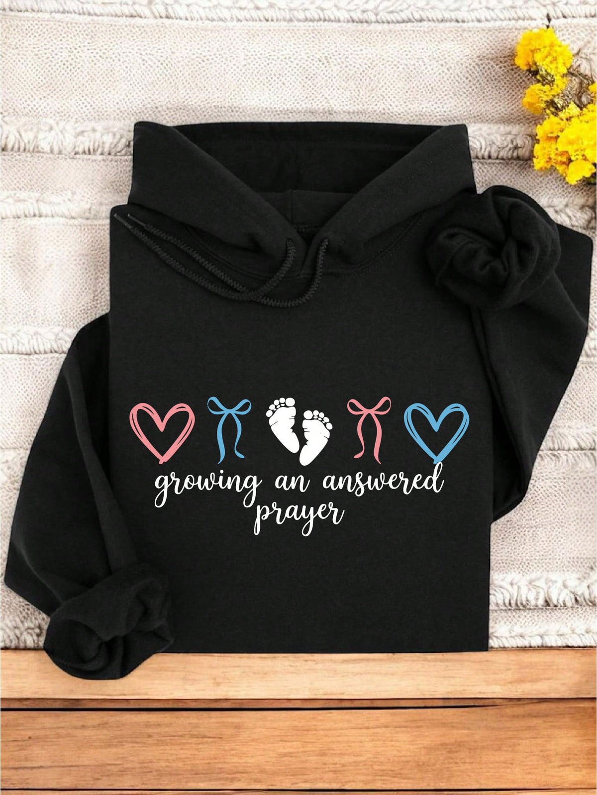 Coquette Pregnancy Reveal Hoodie