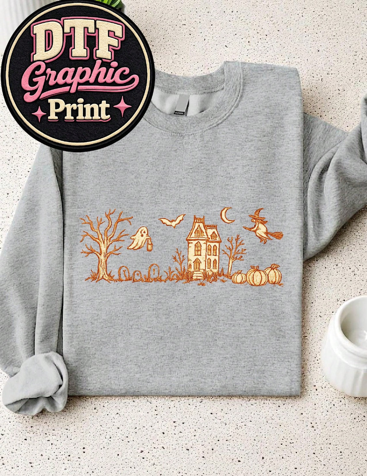 Haunted Manor (DTF Graphic Print) Sweatshirt
