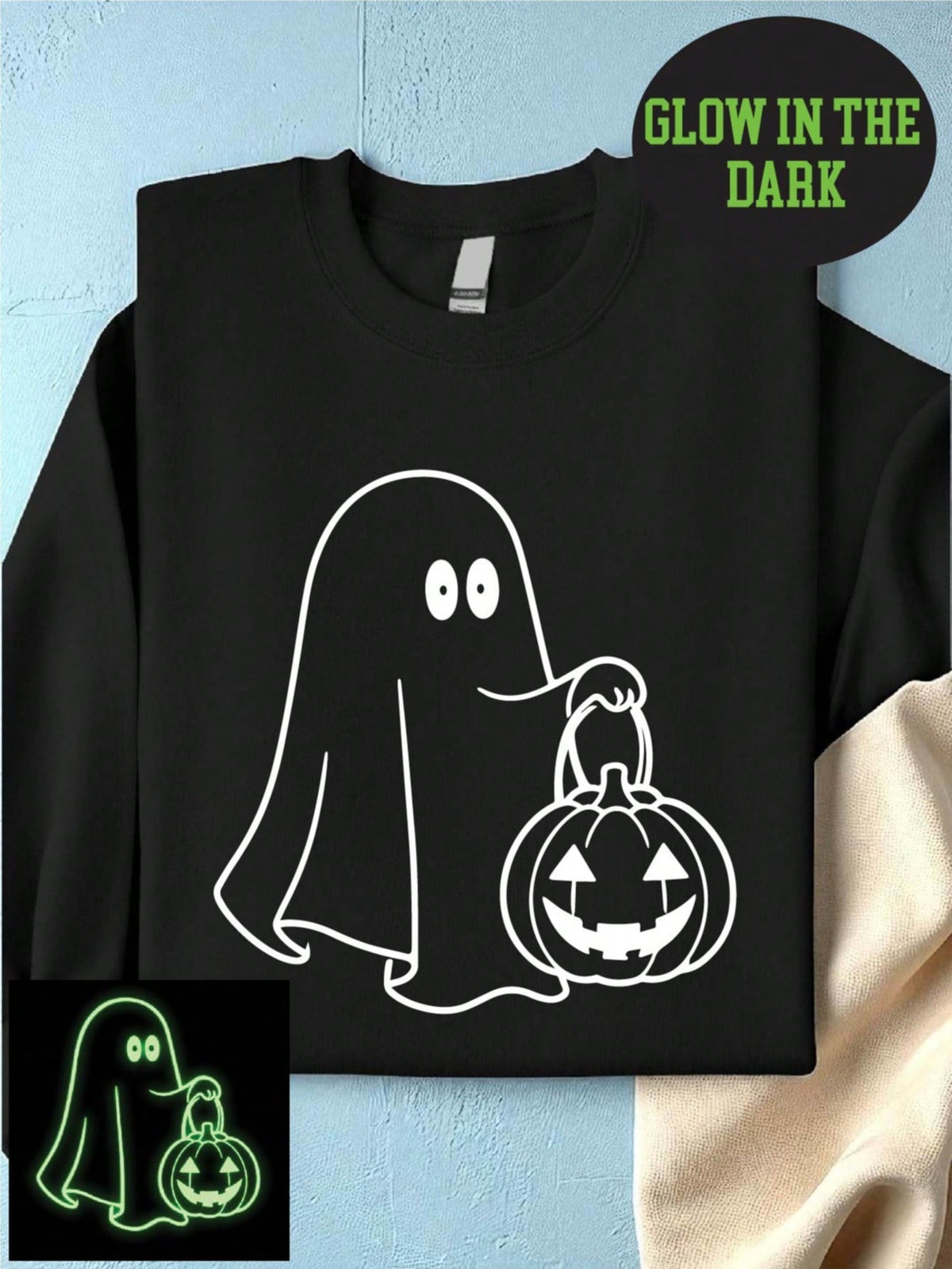 Ghost Pumpkin Glow In The Dark Sweatshirt