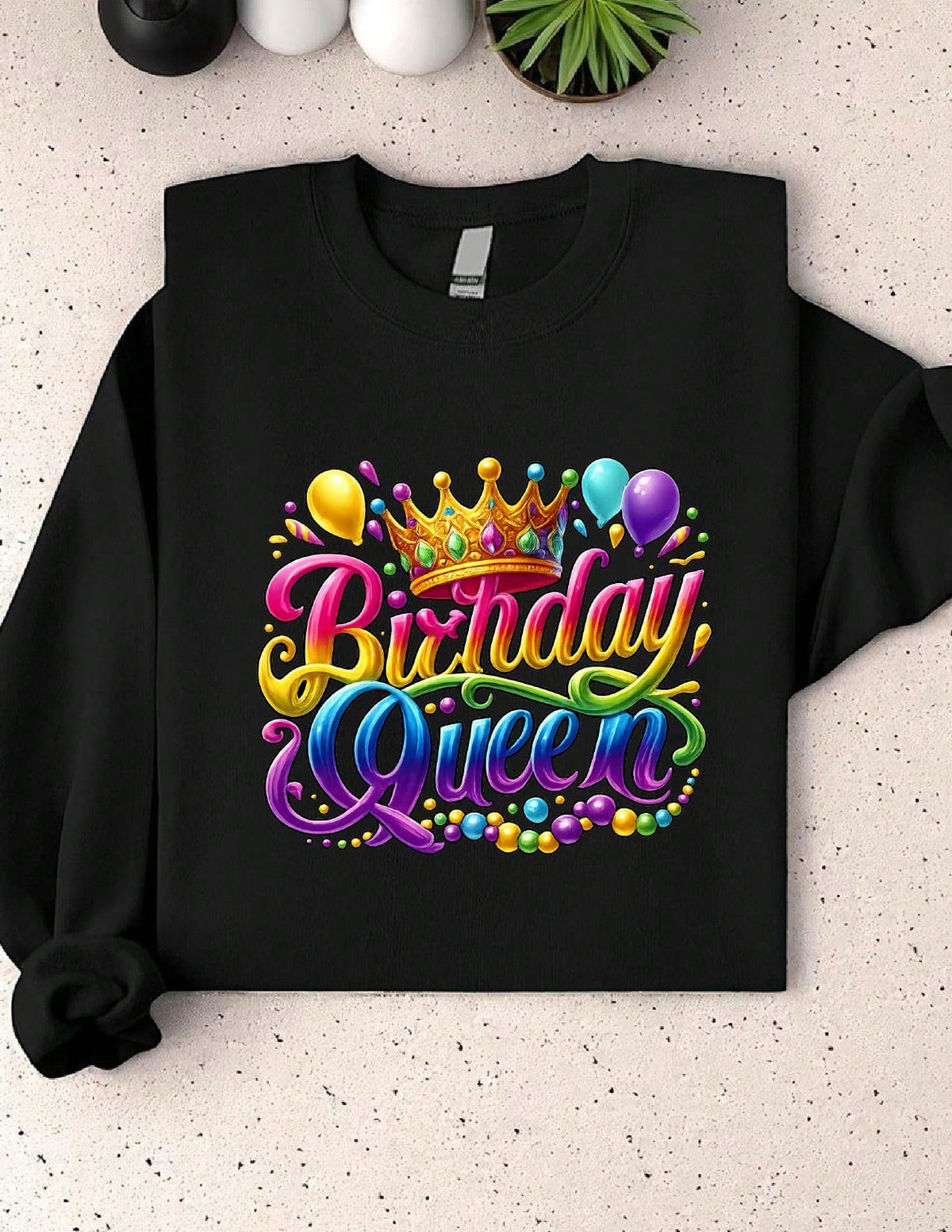 Colorful Birthday Queen Sweatshirt