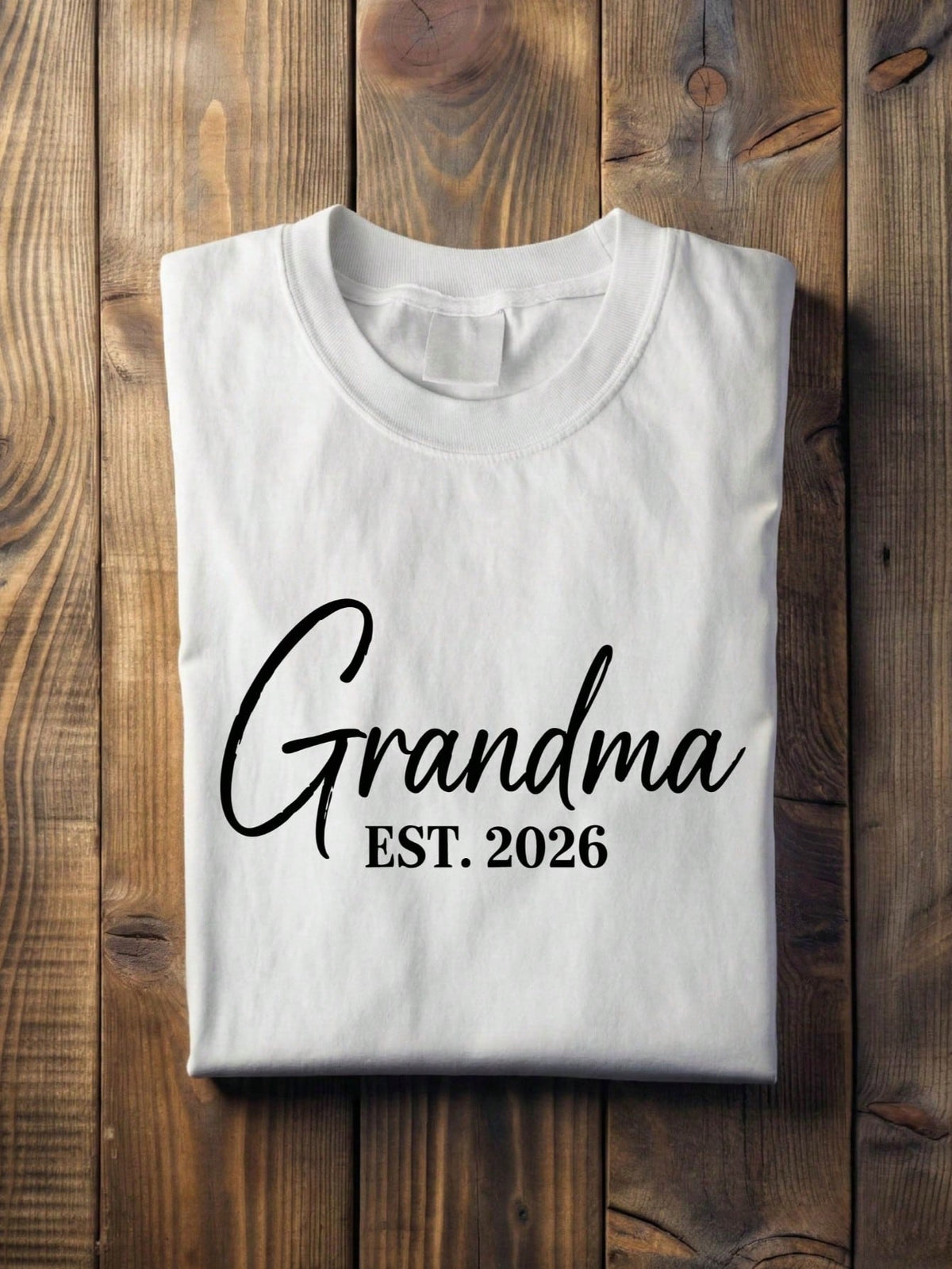 1 PC Grandma Grandpa Est.2026 T-Shirt