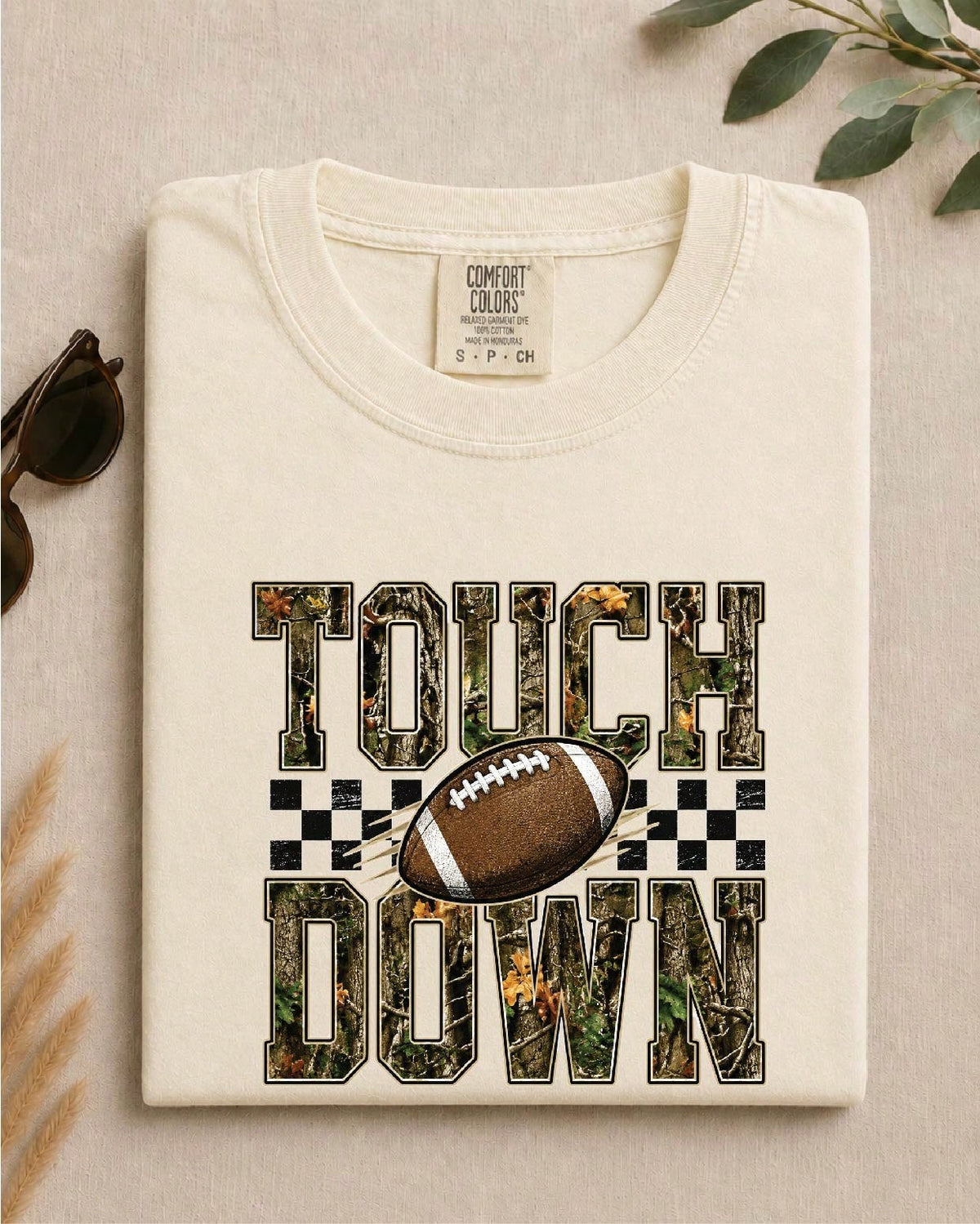 Camo Checkered Football T-Shirt