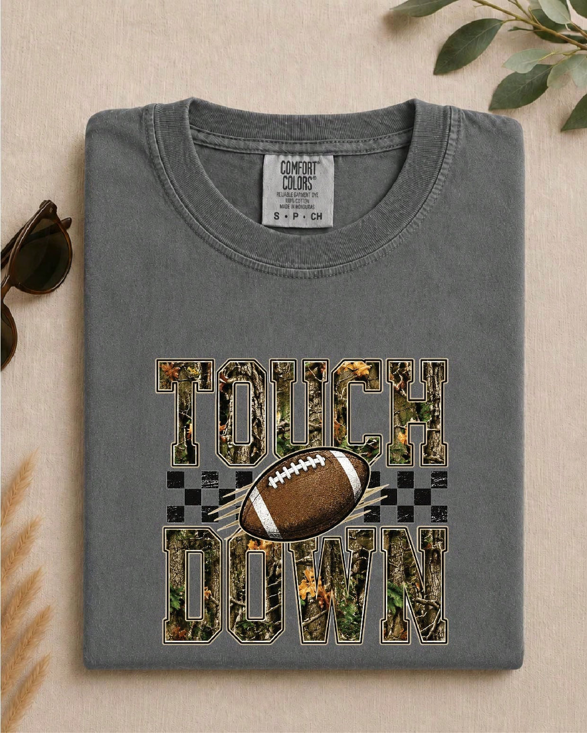 Camo Checkered Football T-Shirt