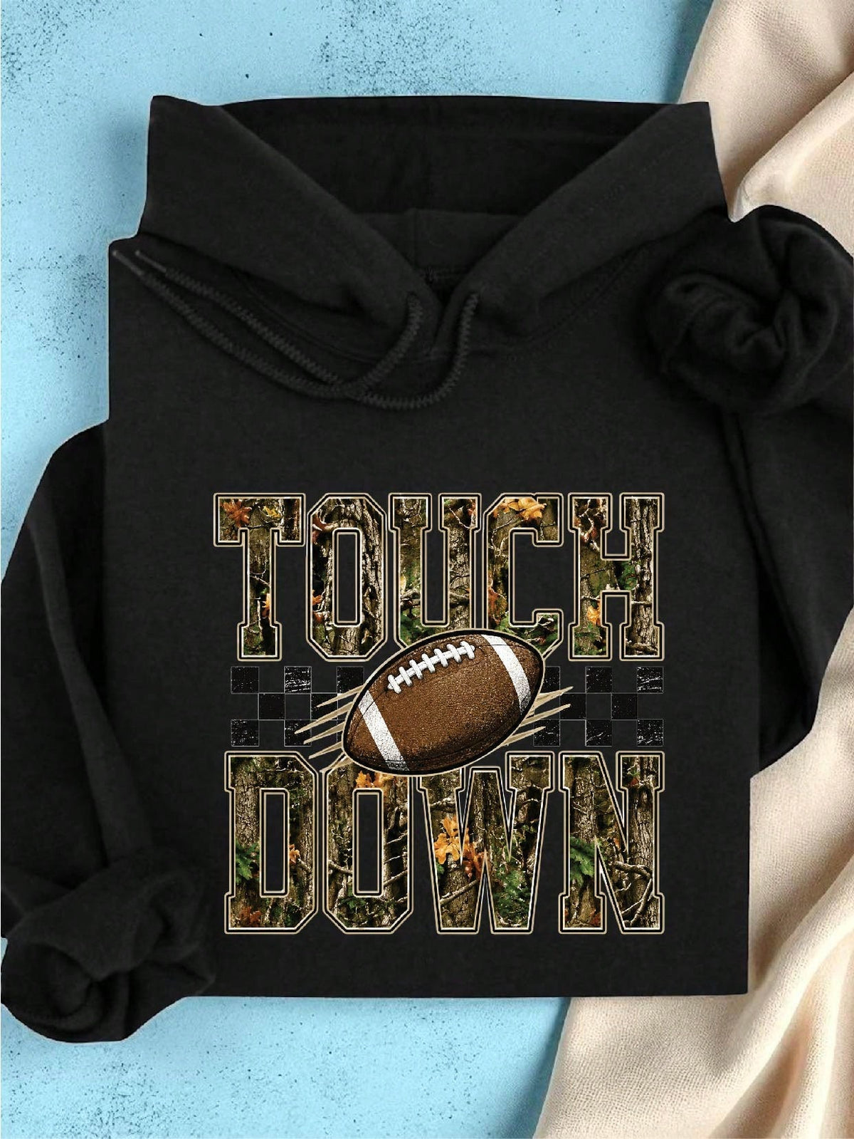 Camo Checkered Football Hoodie