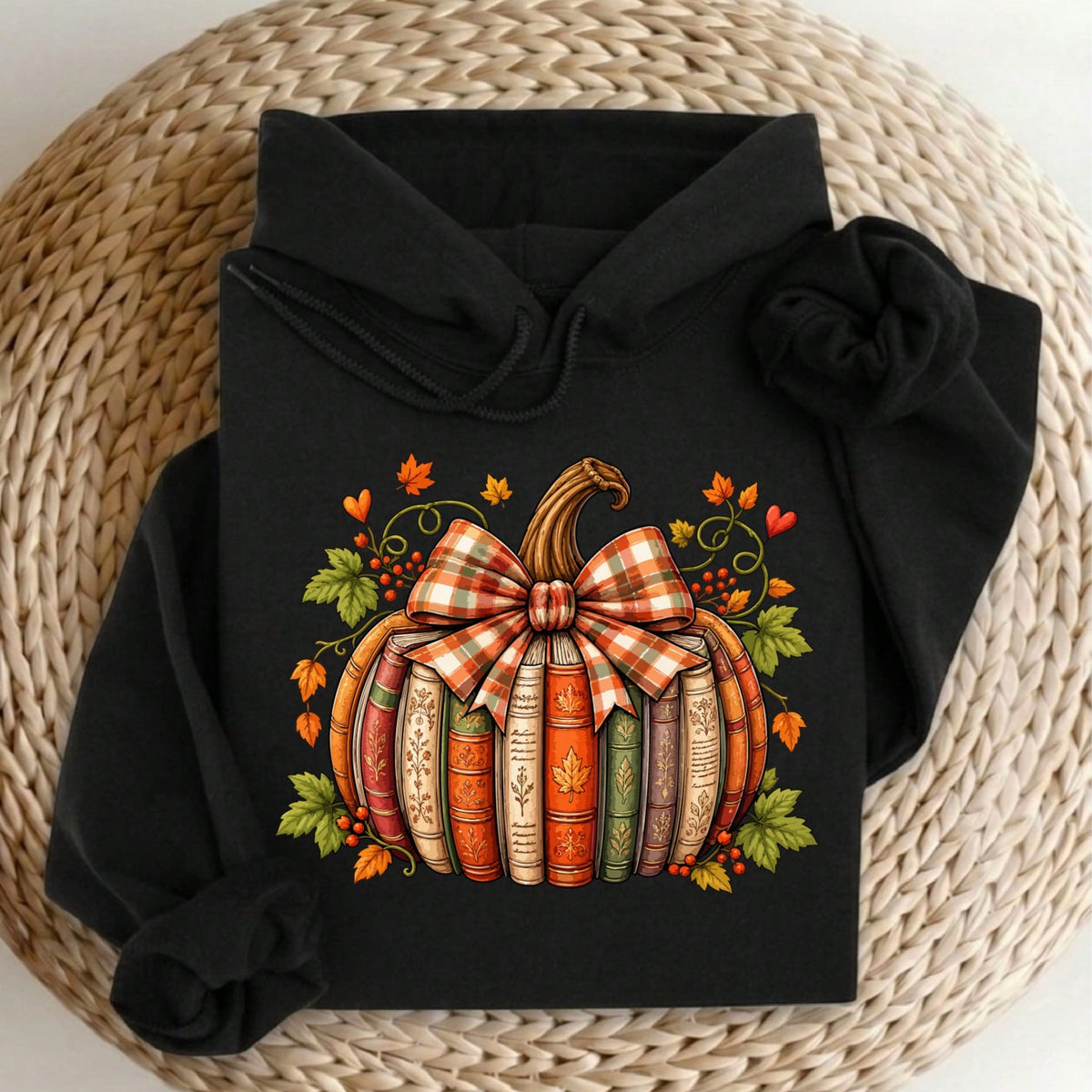Fall Book Pumpkin Hoodie