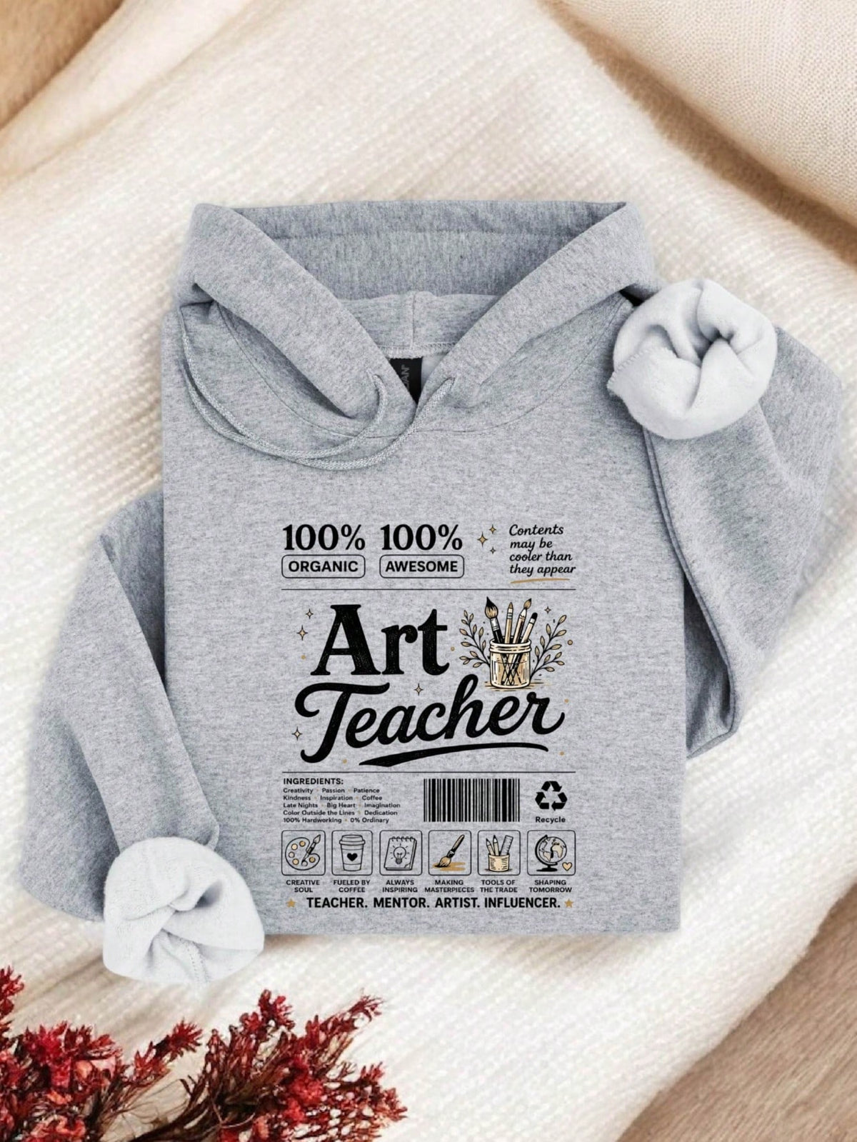 Art Teacher Nutrition Facts Hoodie