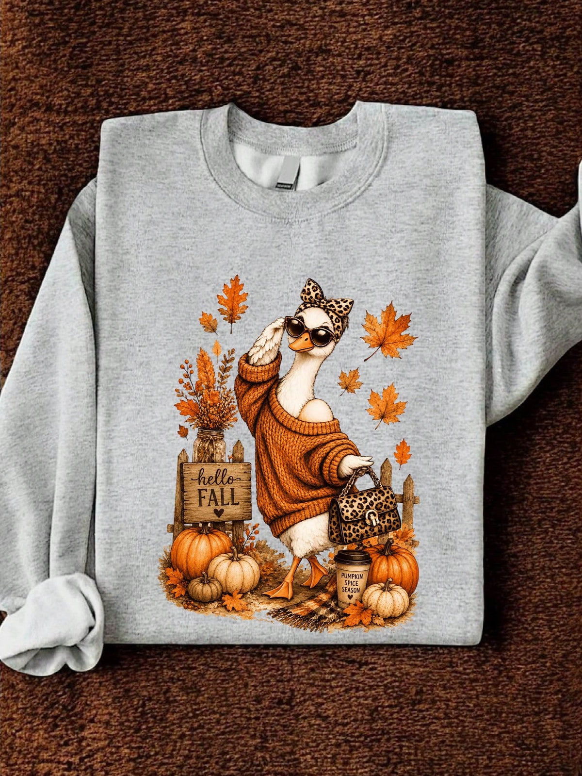 Hello Fall Goose Sweatshirt