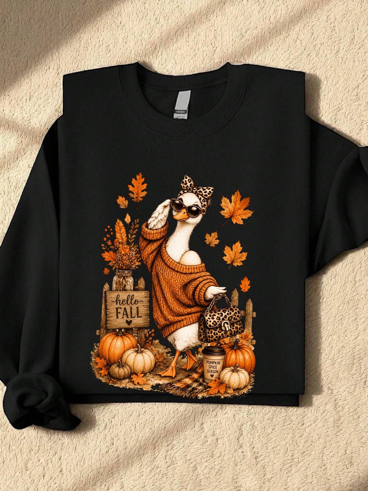 Hello Fall Goose Sweatshirt