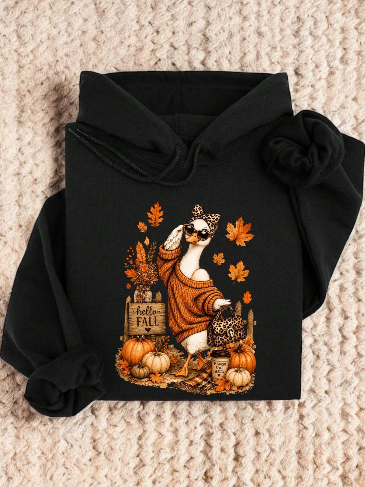 Hello Fall Goose Hoodie
