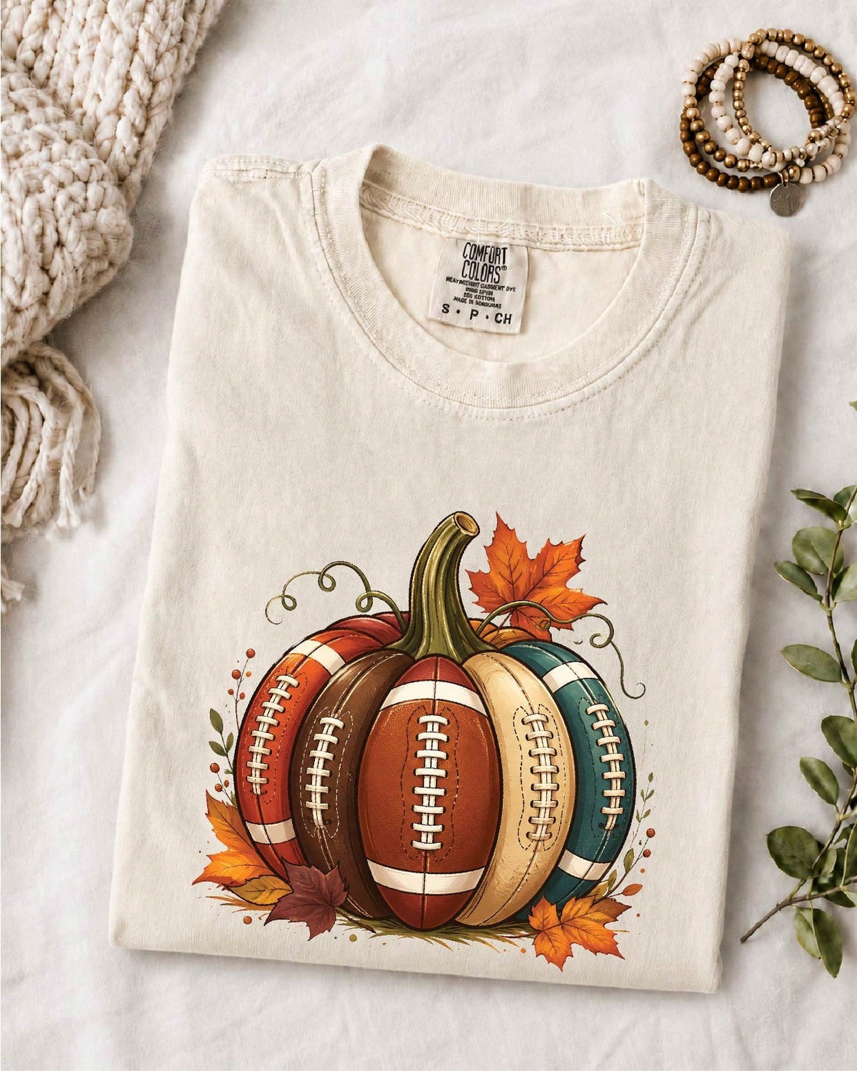 Football Fall Pumpkin T-Shirt