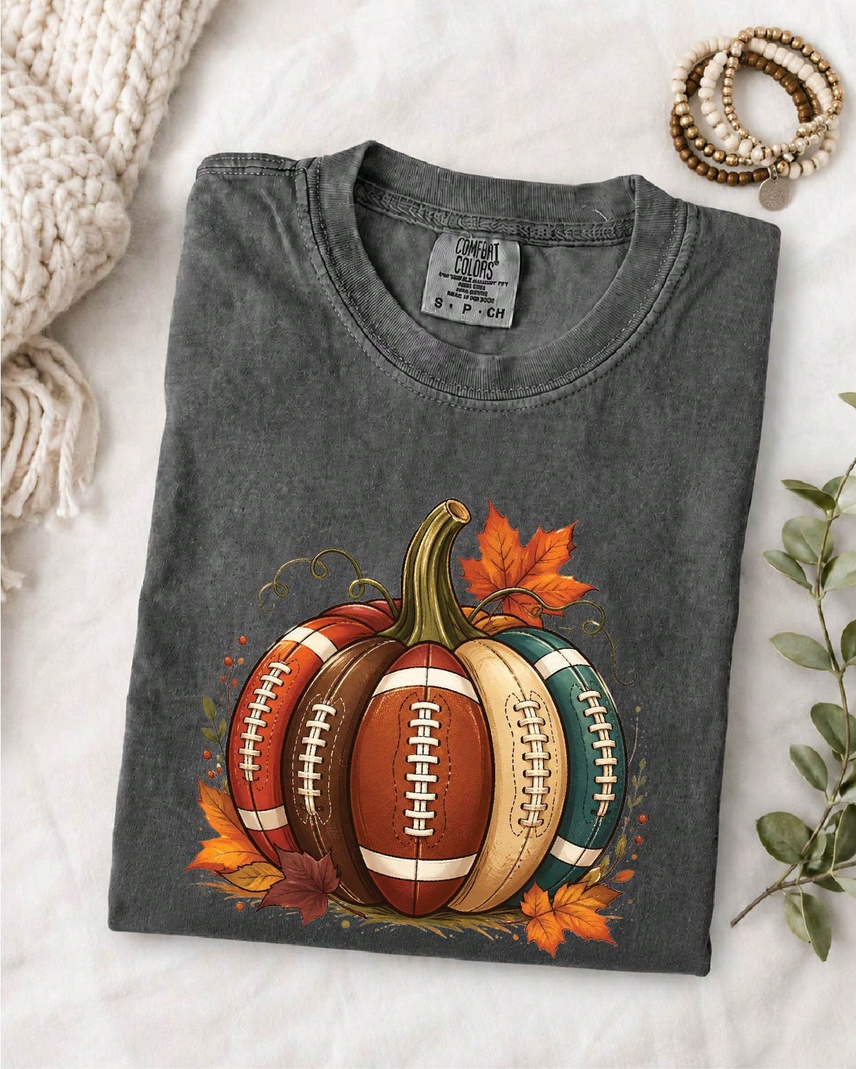 Football Fall Pumpkin T-Shirt
