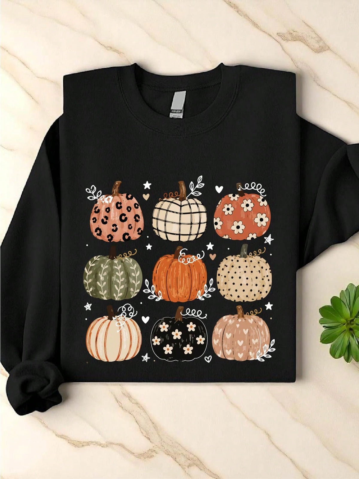 Pattern Pumpkin Sweatshirt