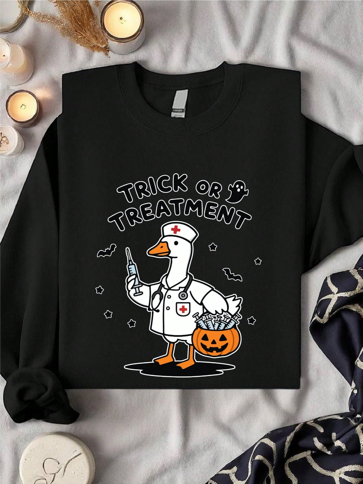 Trick Or Treatment Goose Nurse Sweatshirt
