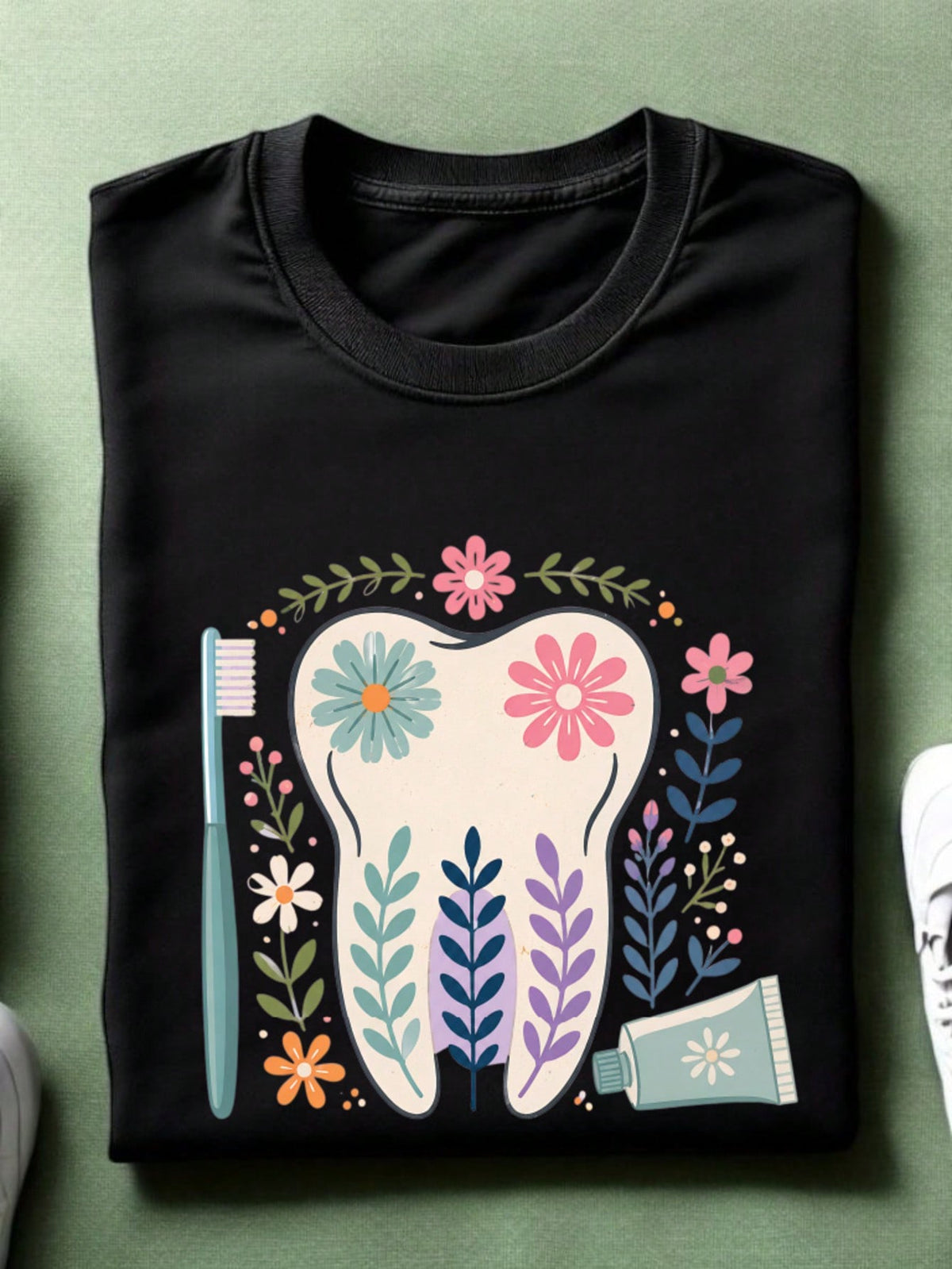 Floral Tooth Unisex T-Shirt