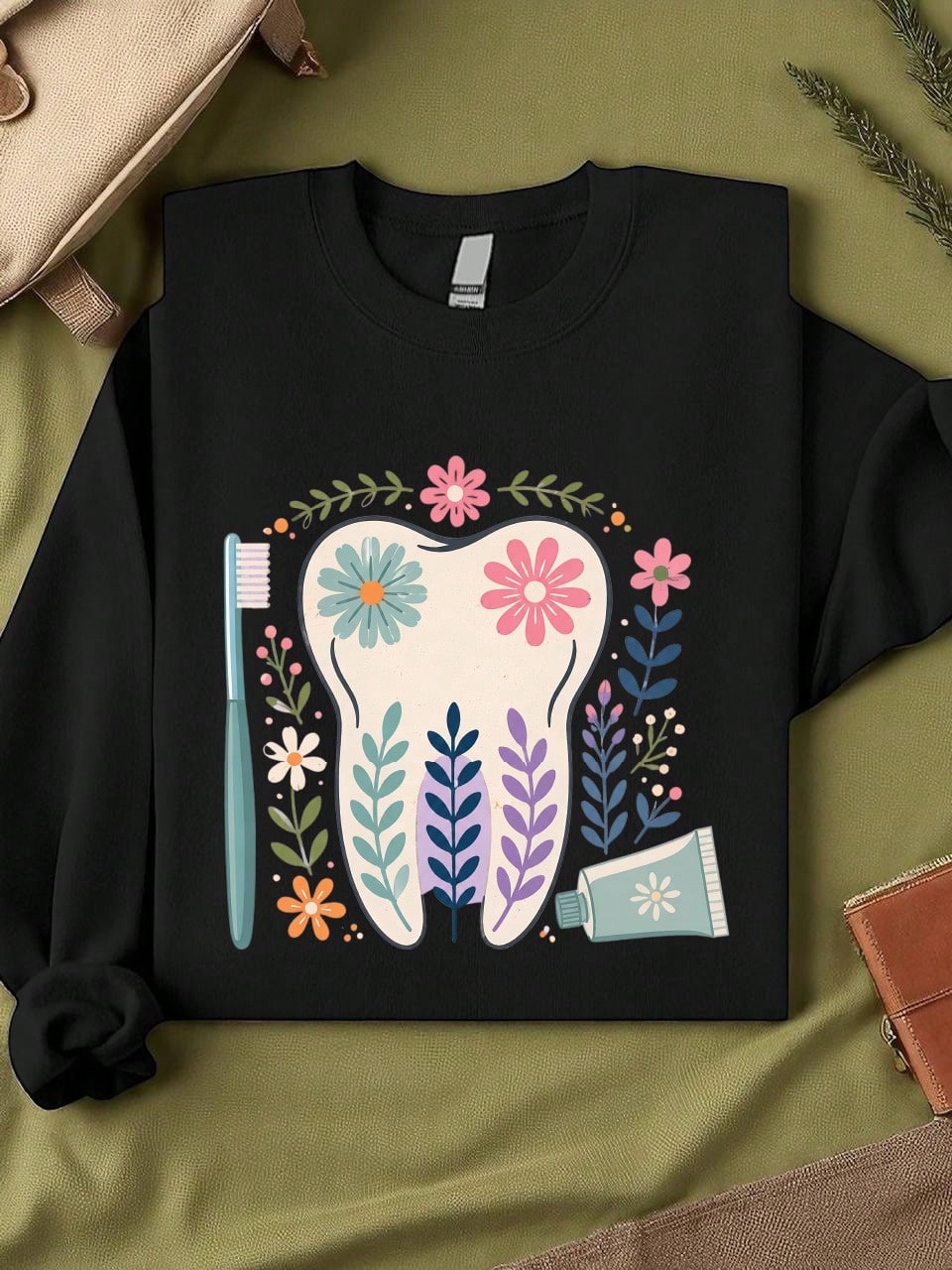 Floral Tooth Unisex Sweatshirt