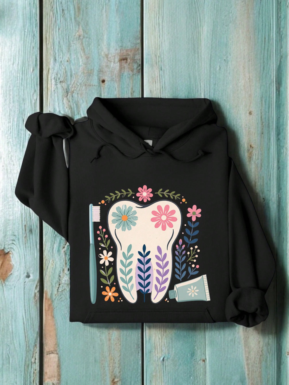 Floral Tooth Unisex Hoodie