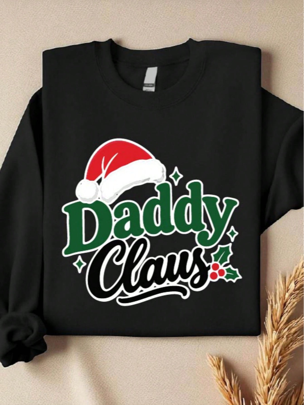 1 PC Mommy Daddy Claus Sweatshirt