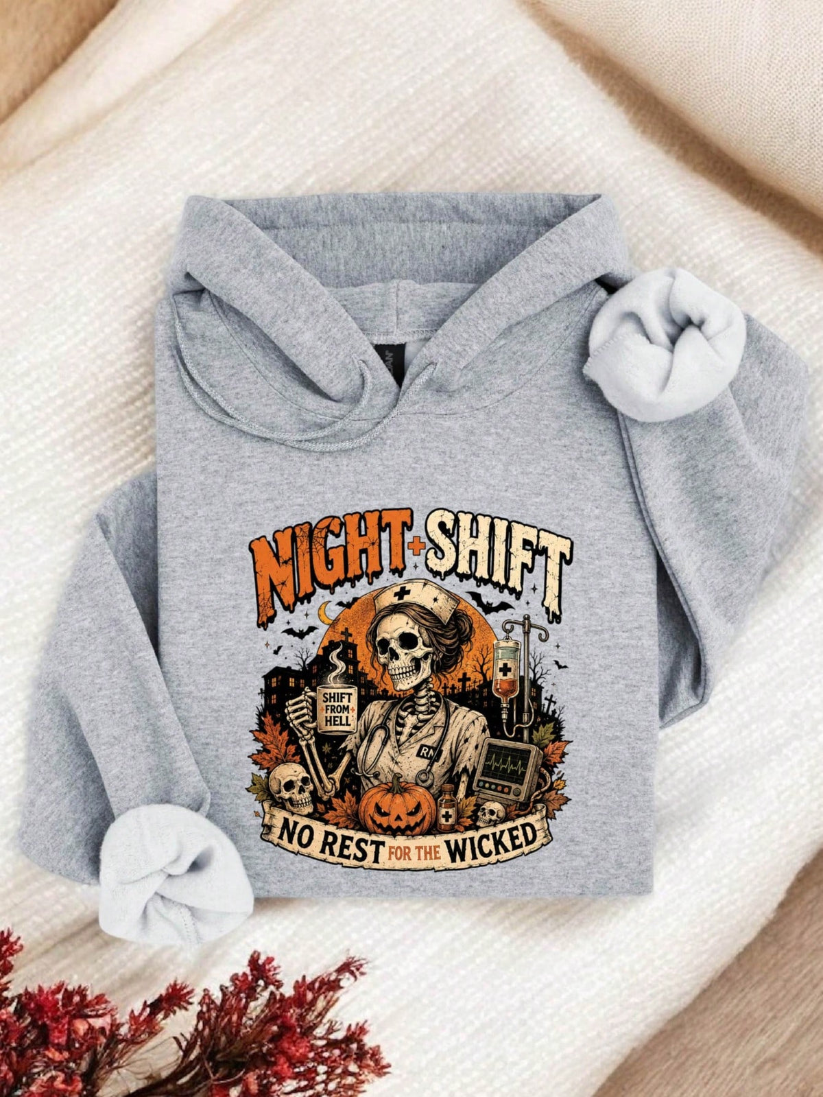 Night Shift Nurse Halloween Hoodie