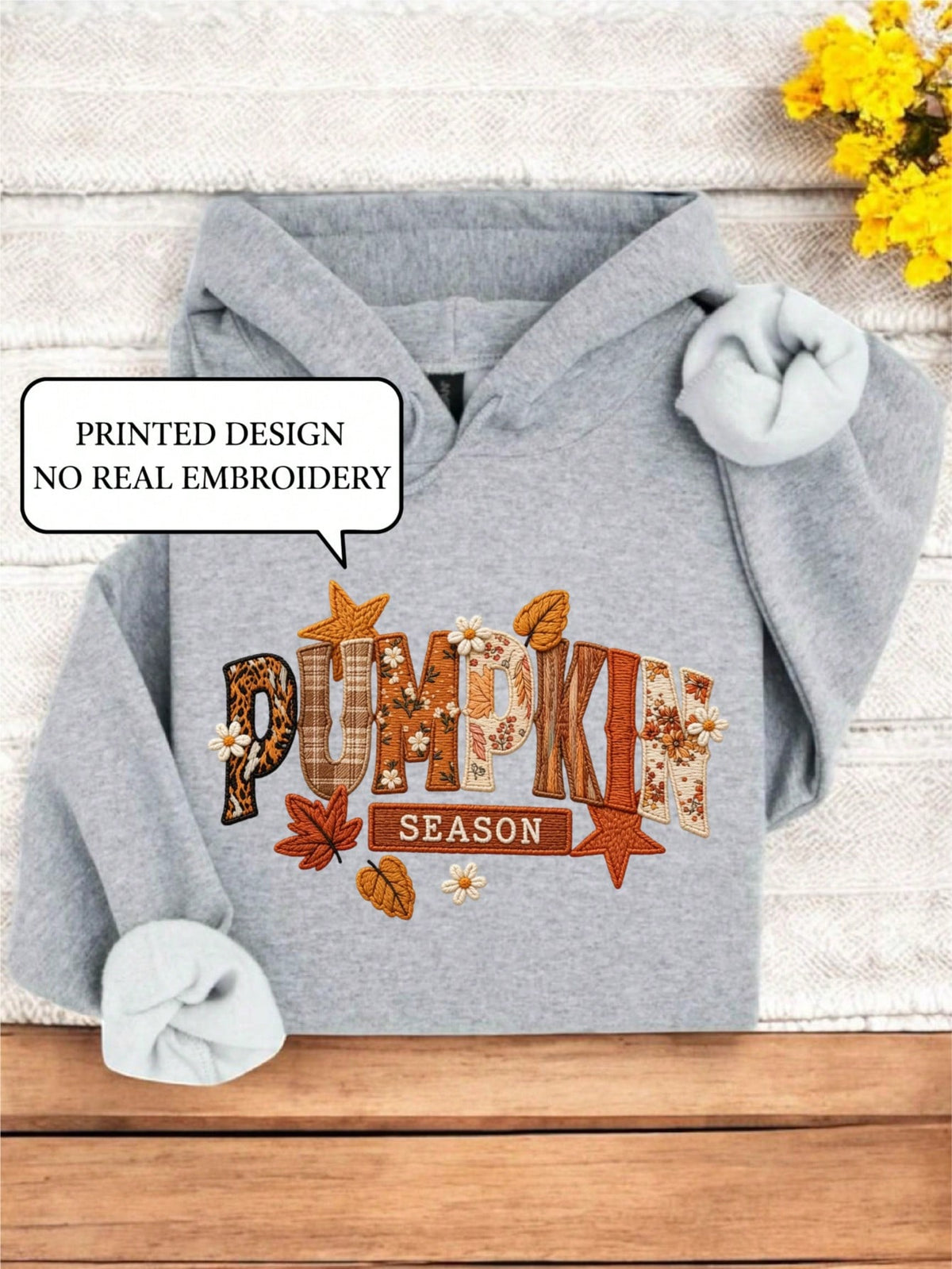 Floral Pumpkin Season (DTF Graphic Print) Hoodie