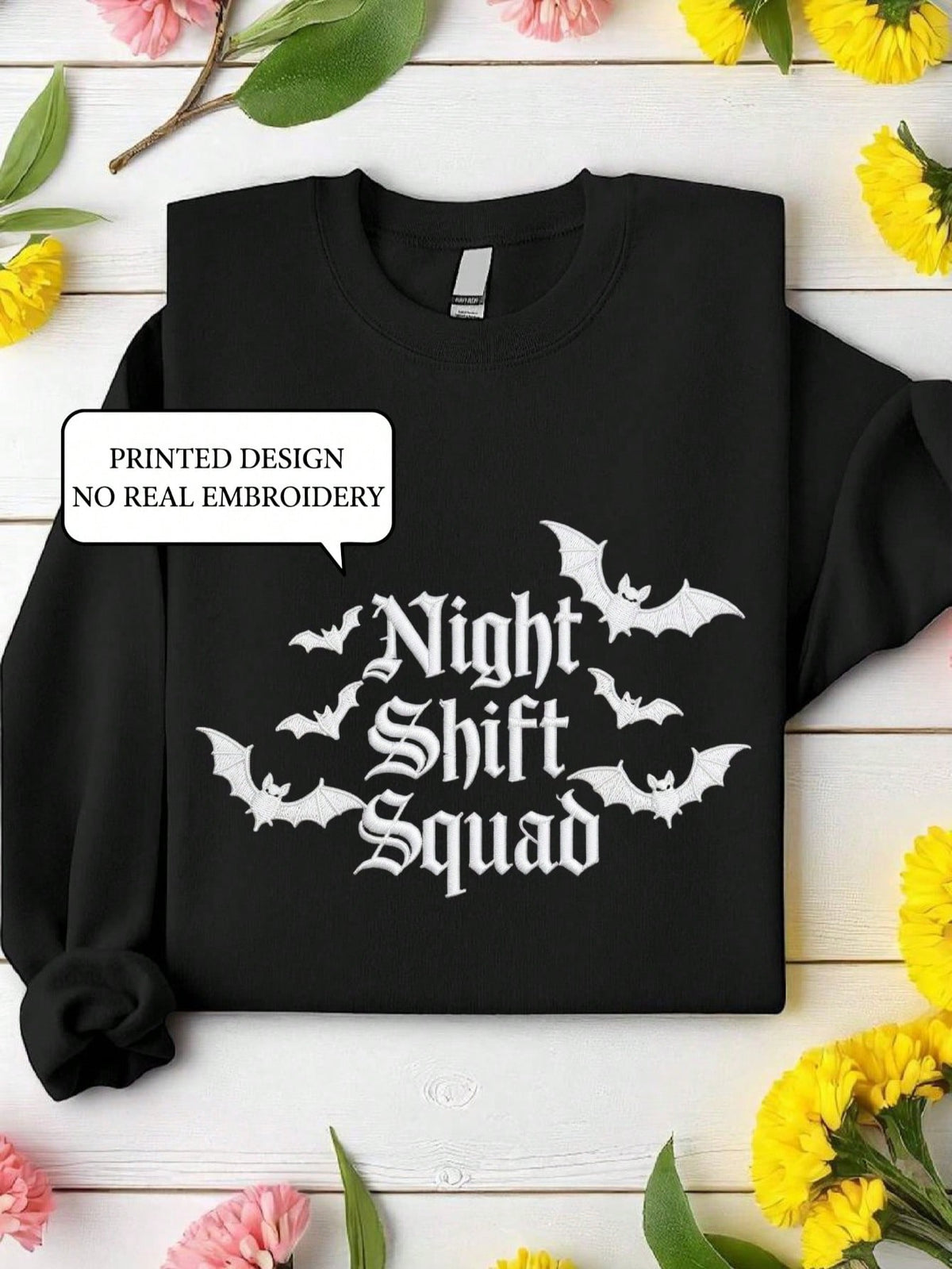 Night Shift Crew (DTF Graphic Print) Sweatshirt