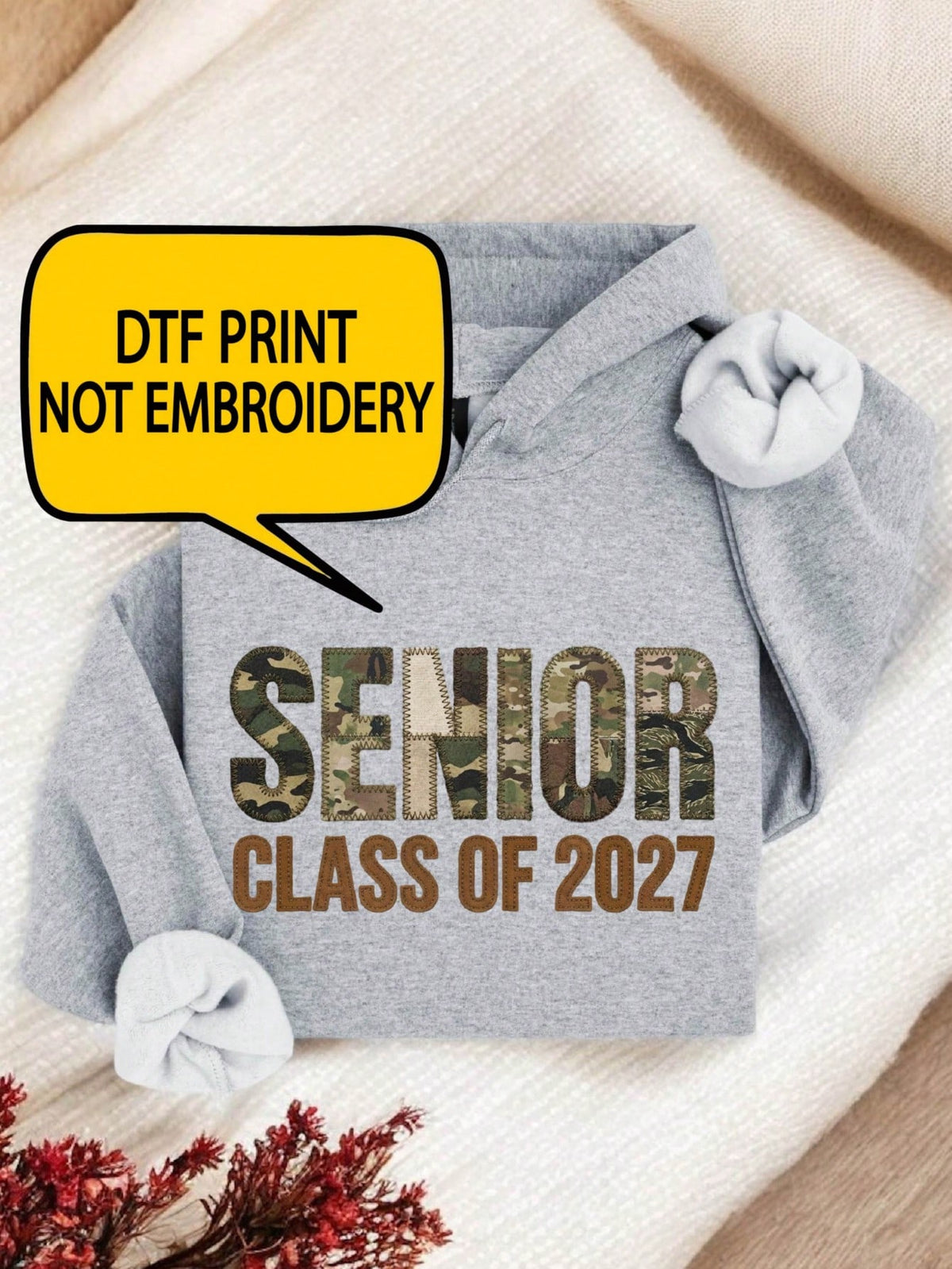 Senior Class Of 2027 Print Hoodie