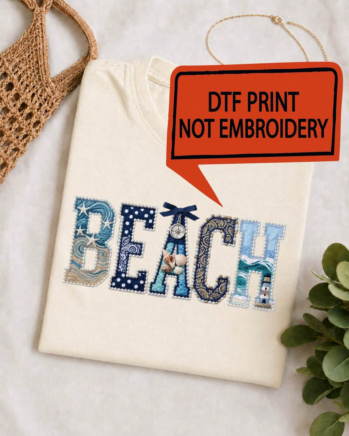 Beach ( DTF Graphic Print ) T-Shirt