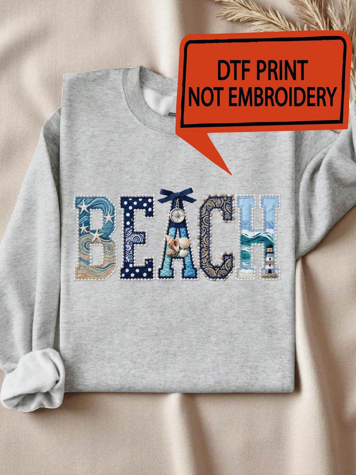 Beach Print Sweatshirt