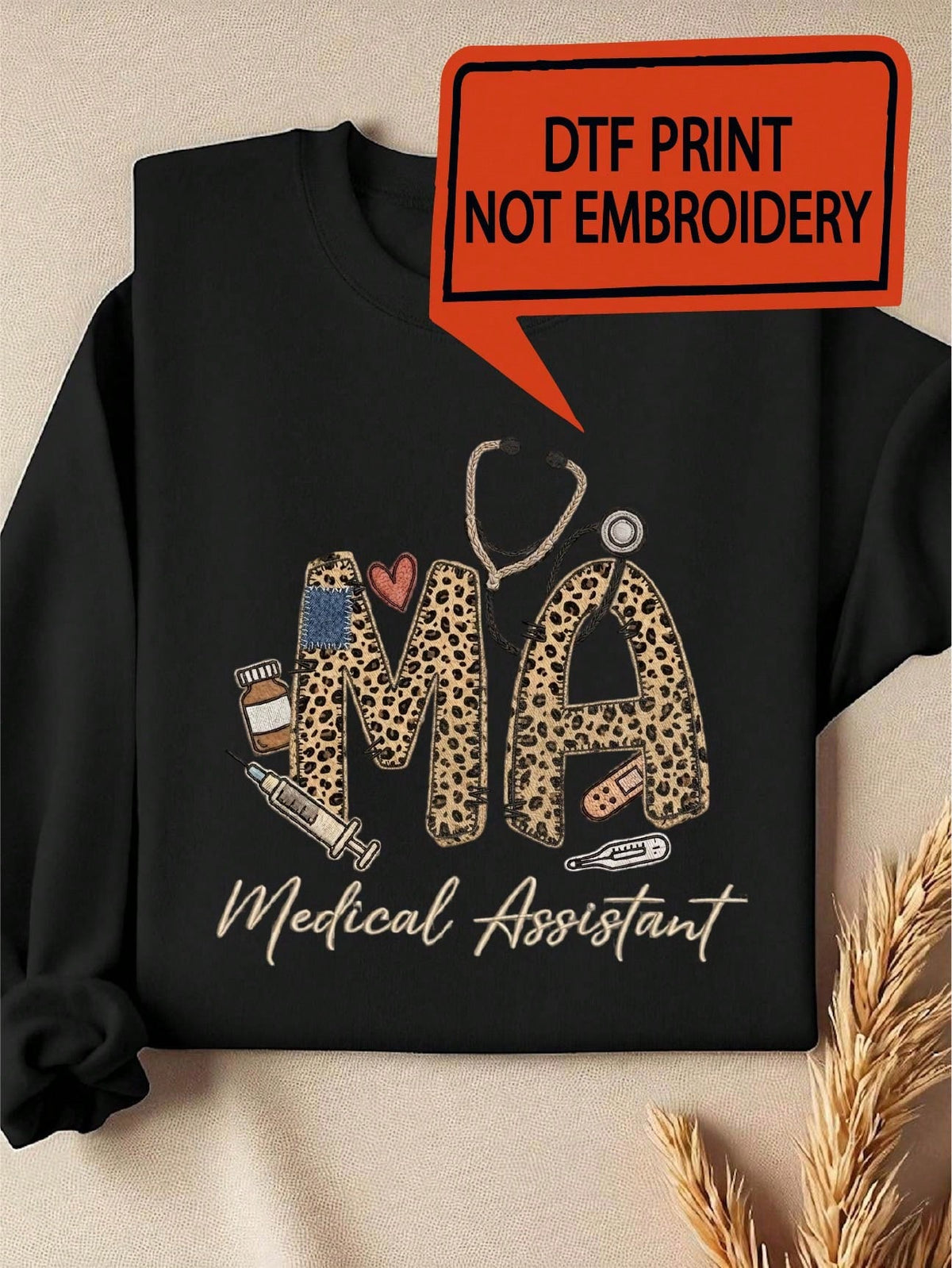 Leopard Medical Assistant Sweatshirt
