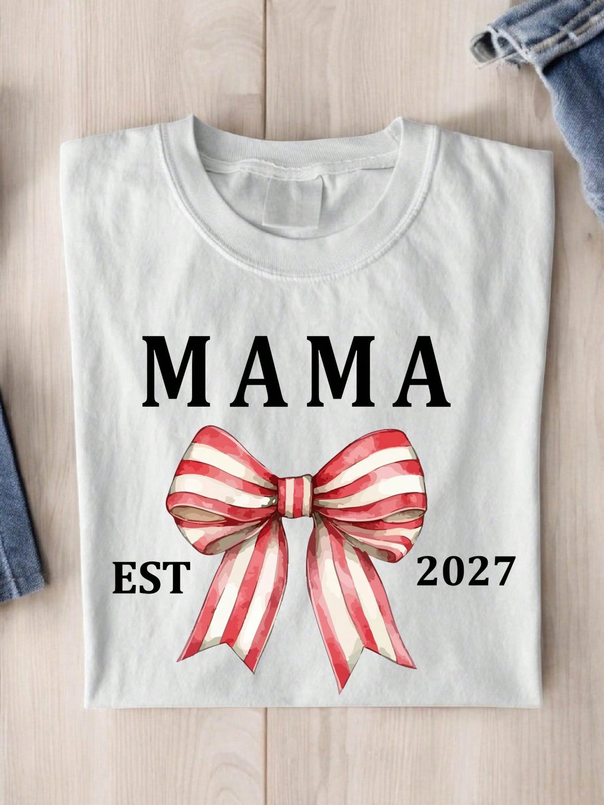 1 PC Mama And Dada Est 2027 T-Shirt