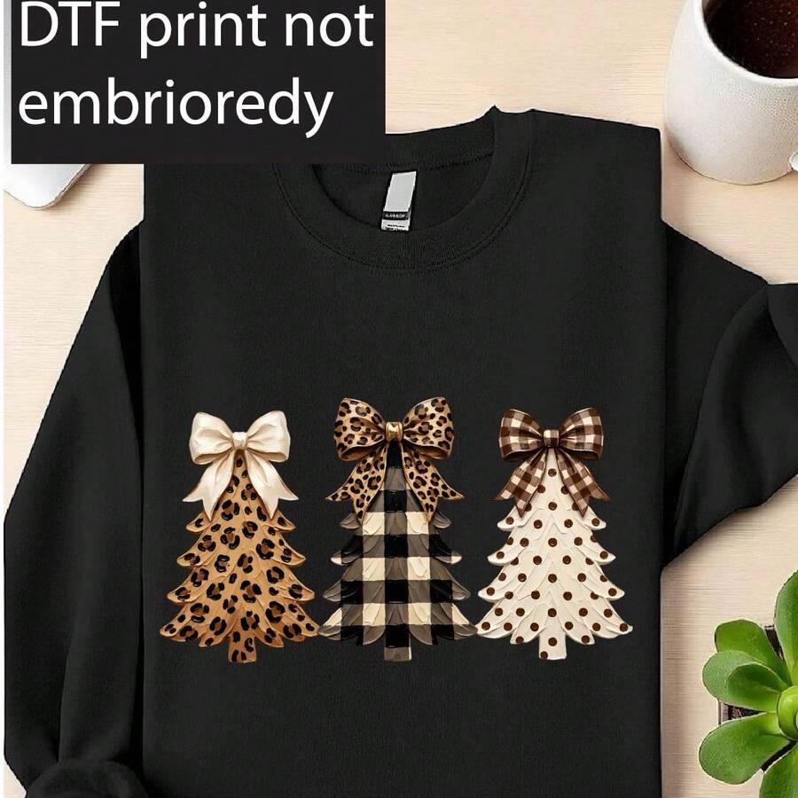 Leopard Christmas Tree ( DTF Graphic Print) Sweatshirt