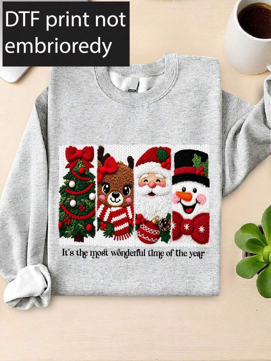 Snowman Christmas Tree ( DTF Graphic Print) Sweatshirt