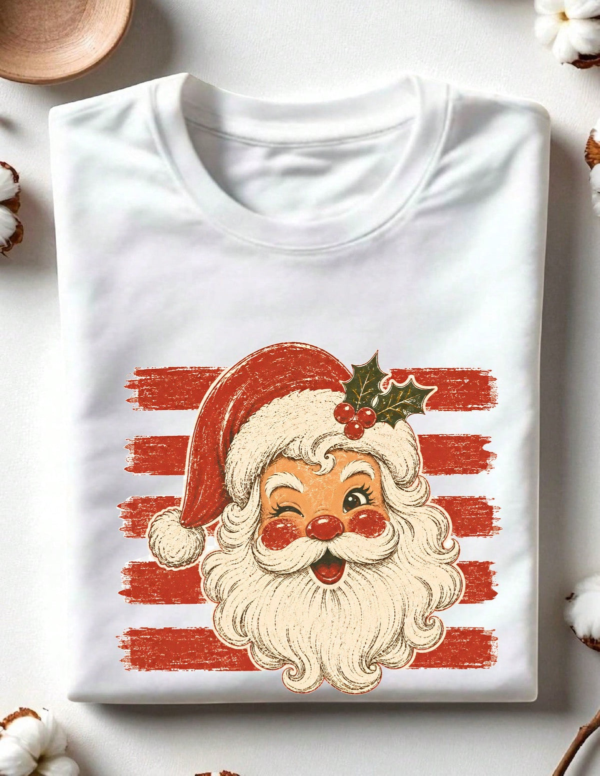 Striped Santa T-Shirt