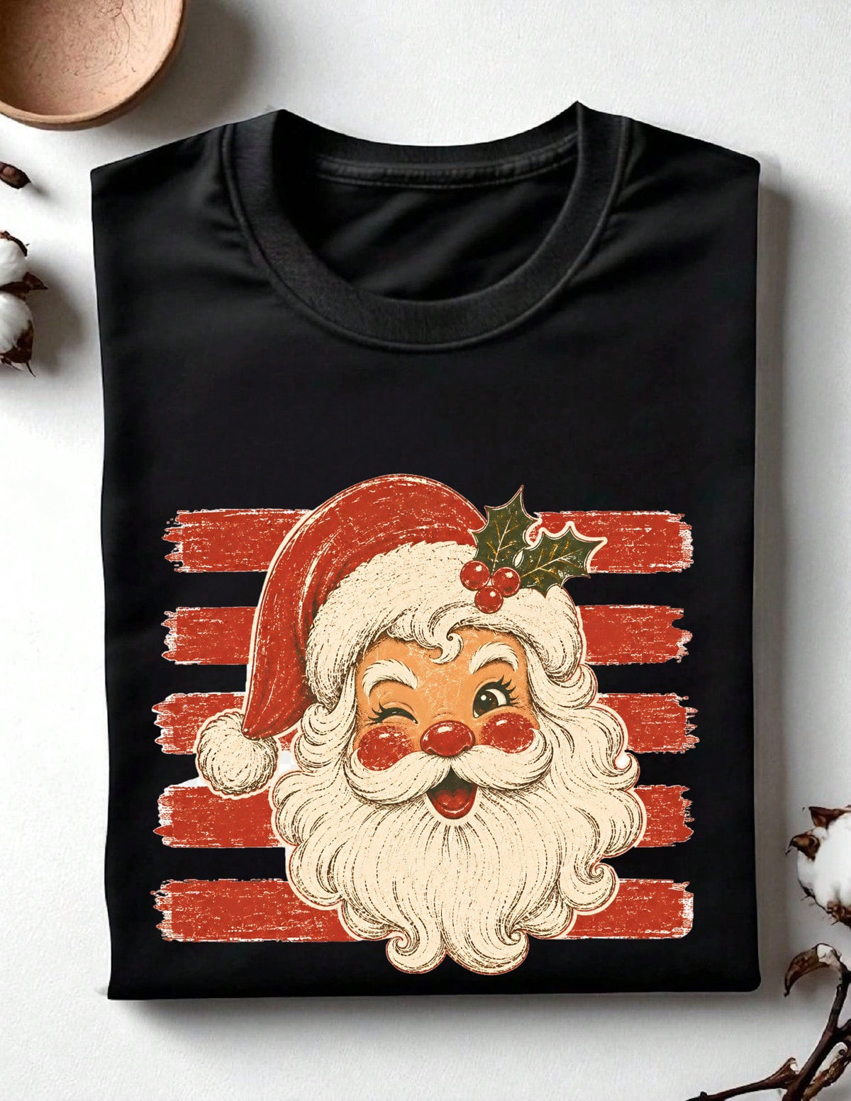 Striped Santa T-Shirt