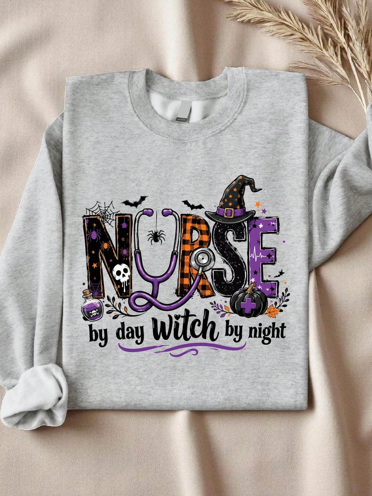 Nurse By Day Witch By Night Sweatshirt