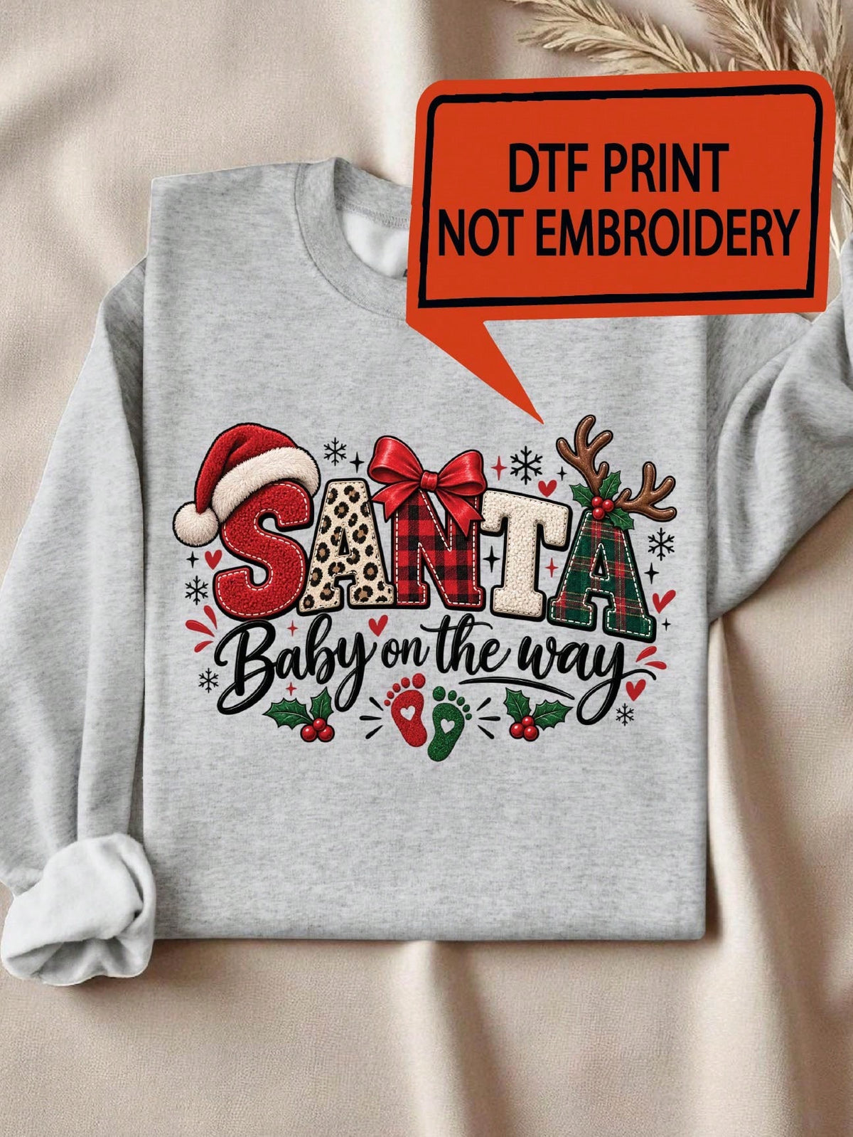 Santa Baby On The Way Christmas Sweatshirt