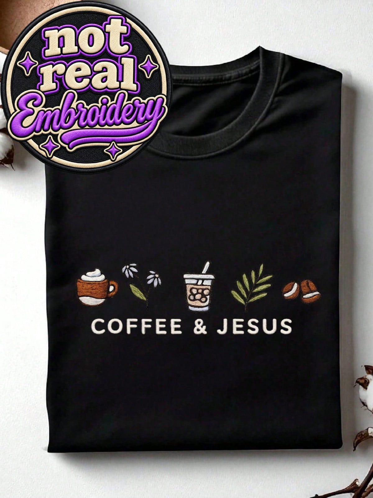 Coffee And Jesus (DTF Graphic Print) T-Shirt