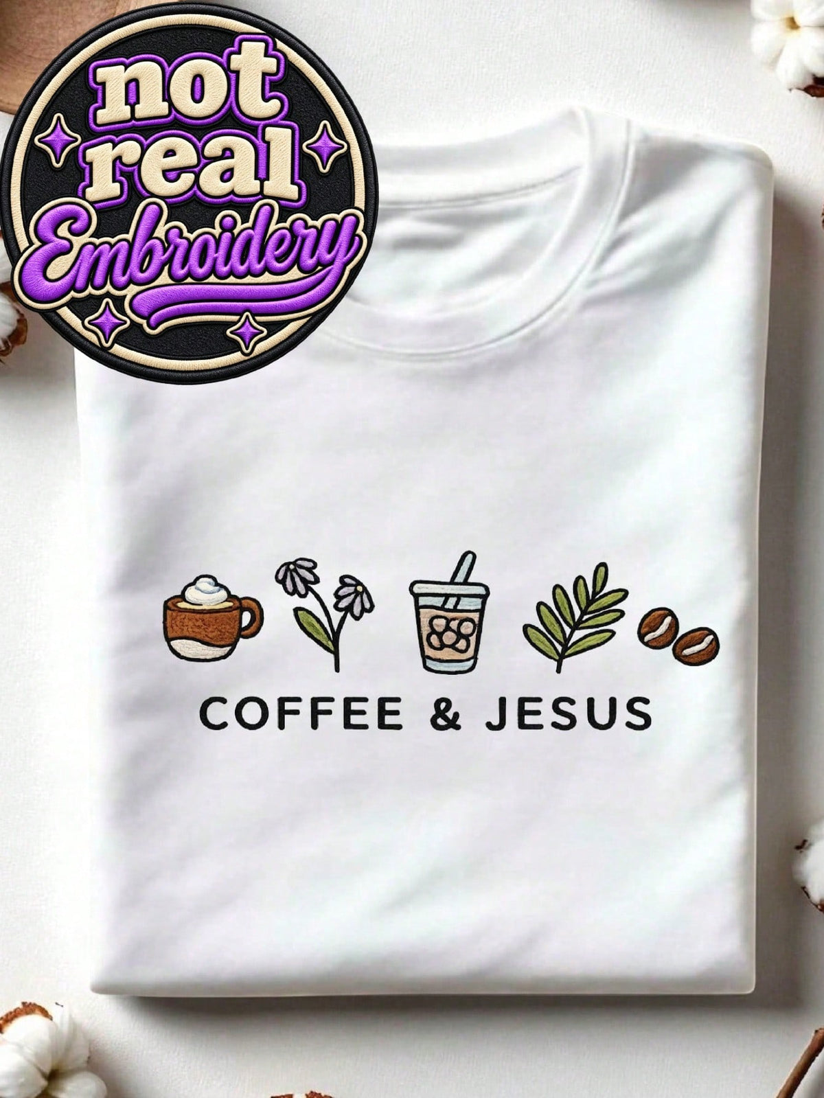 Coffee And Jesus (DTF Graphic Print) T-Shirt