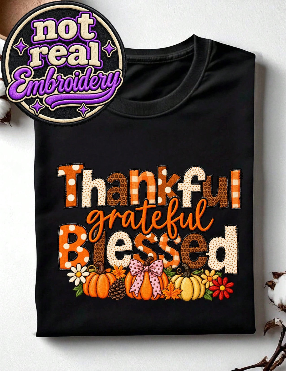 Thankful Grateful (DTF Graphic Print) T-Shirt