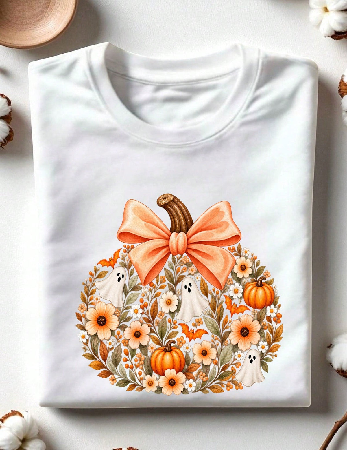 Floral Pumpkin T-Shirt