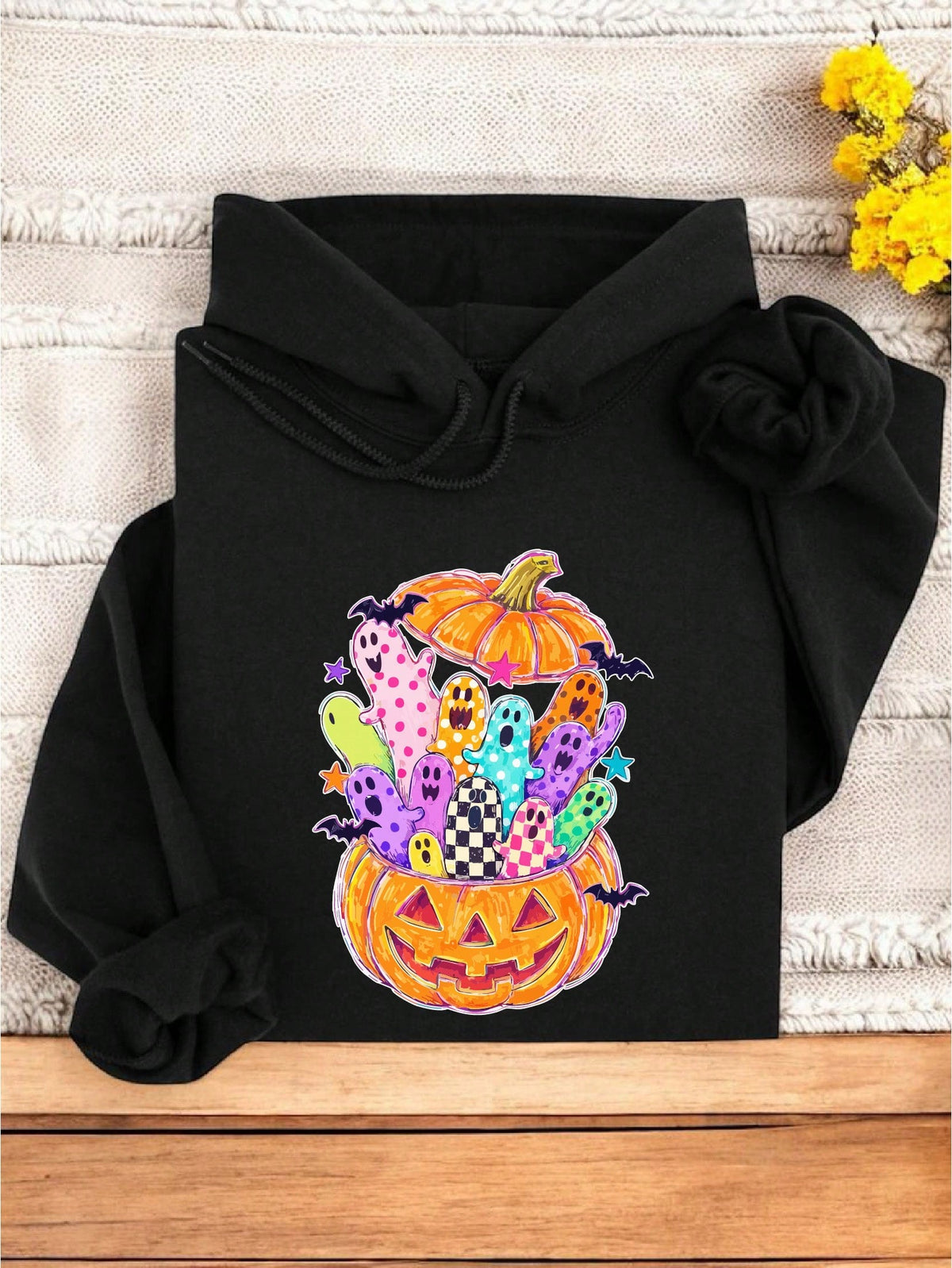 Preppy Pumpkin Ghost Hoodie