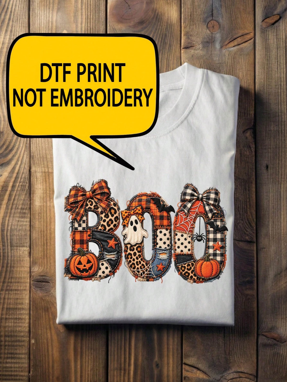 Boo Halloween Print T-Shirt
