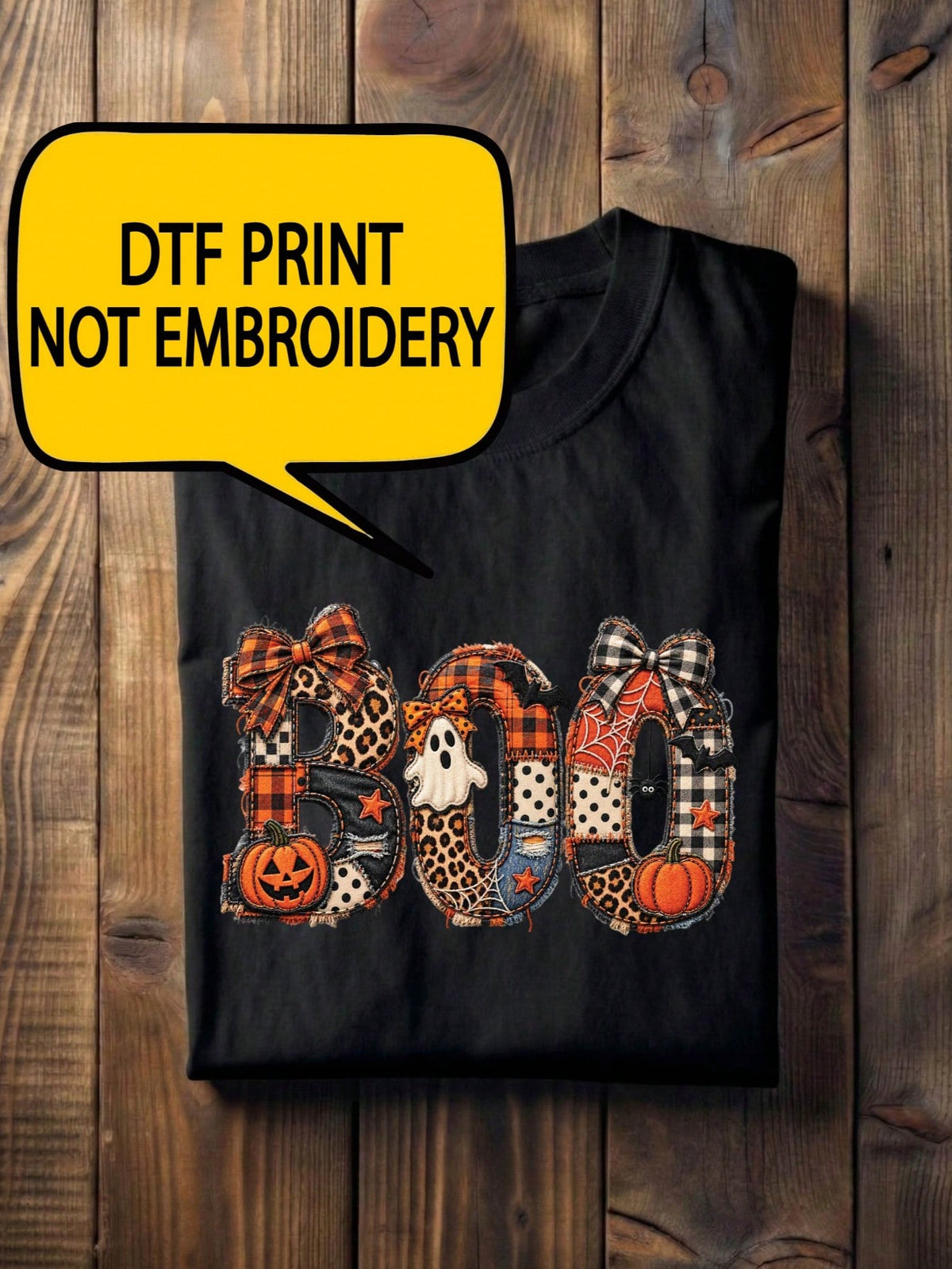 Boo Halloween Print T-Shirt