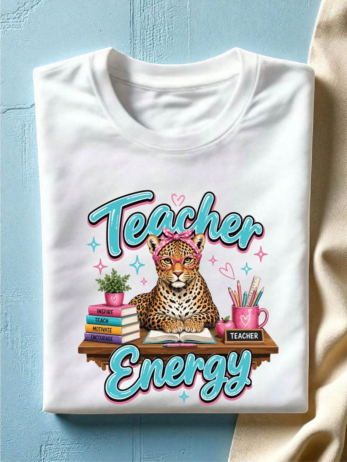 Leopard Teacher T-Shirt