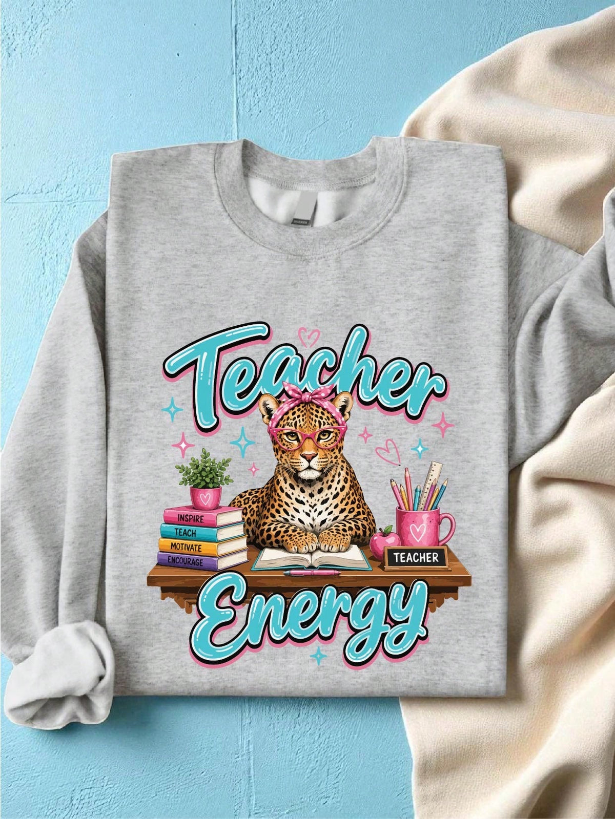 Leopard Teacher Sweatshirt