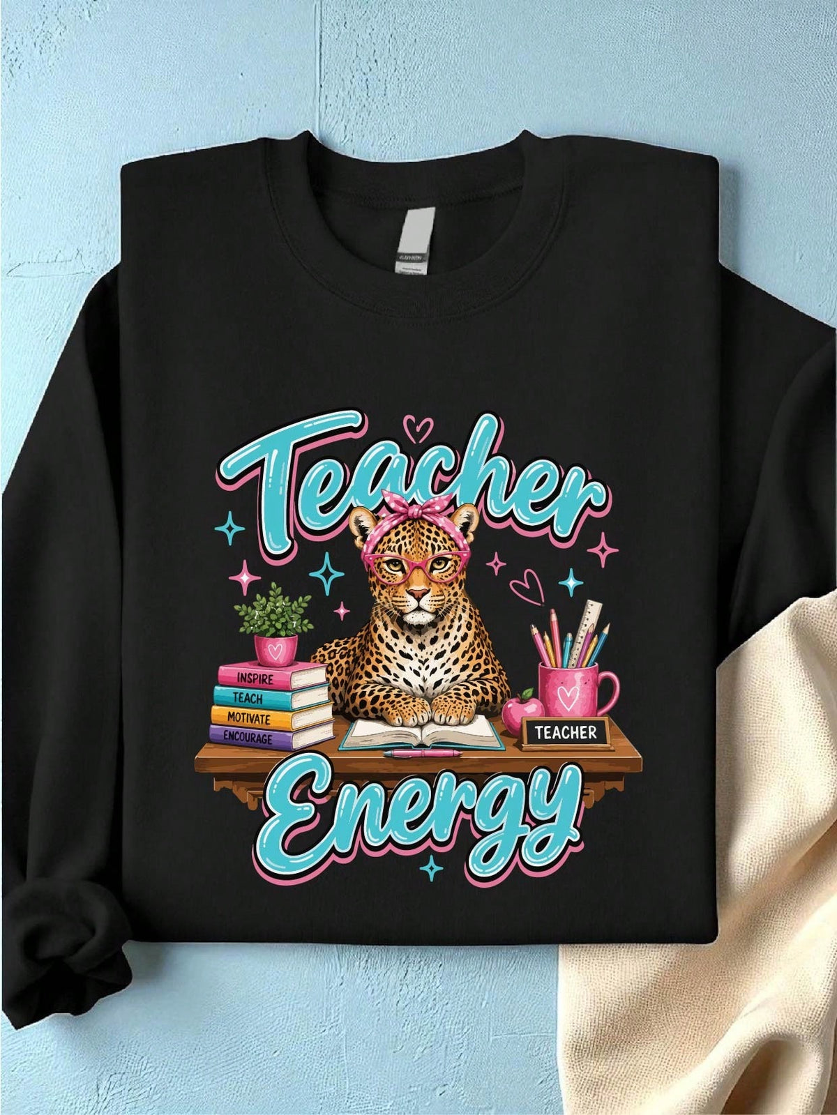 Leopard Teacher Sweatshirt