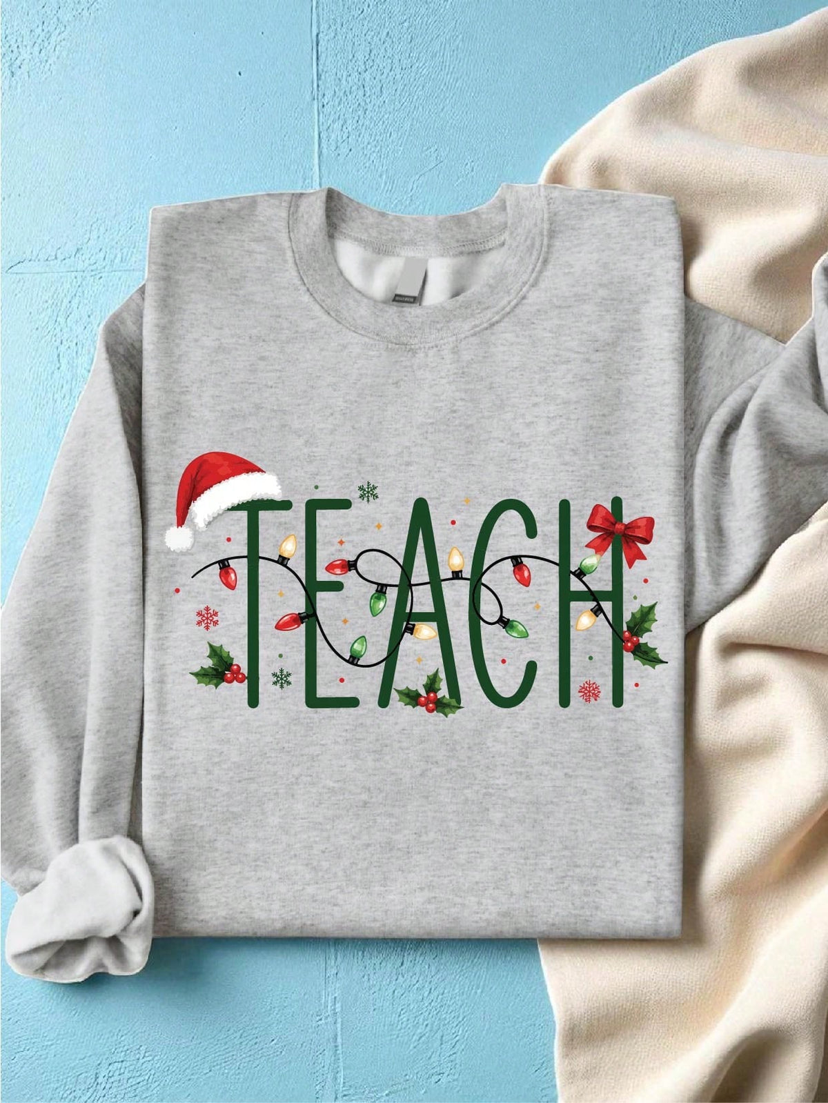 Christmas Lights Teach Sweatshirt