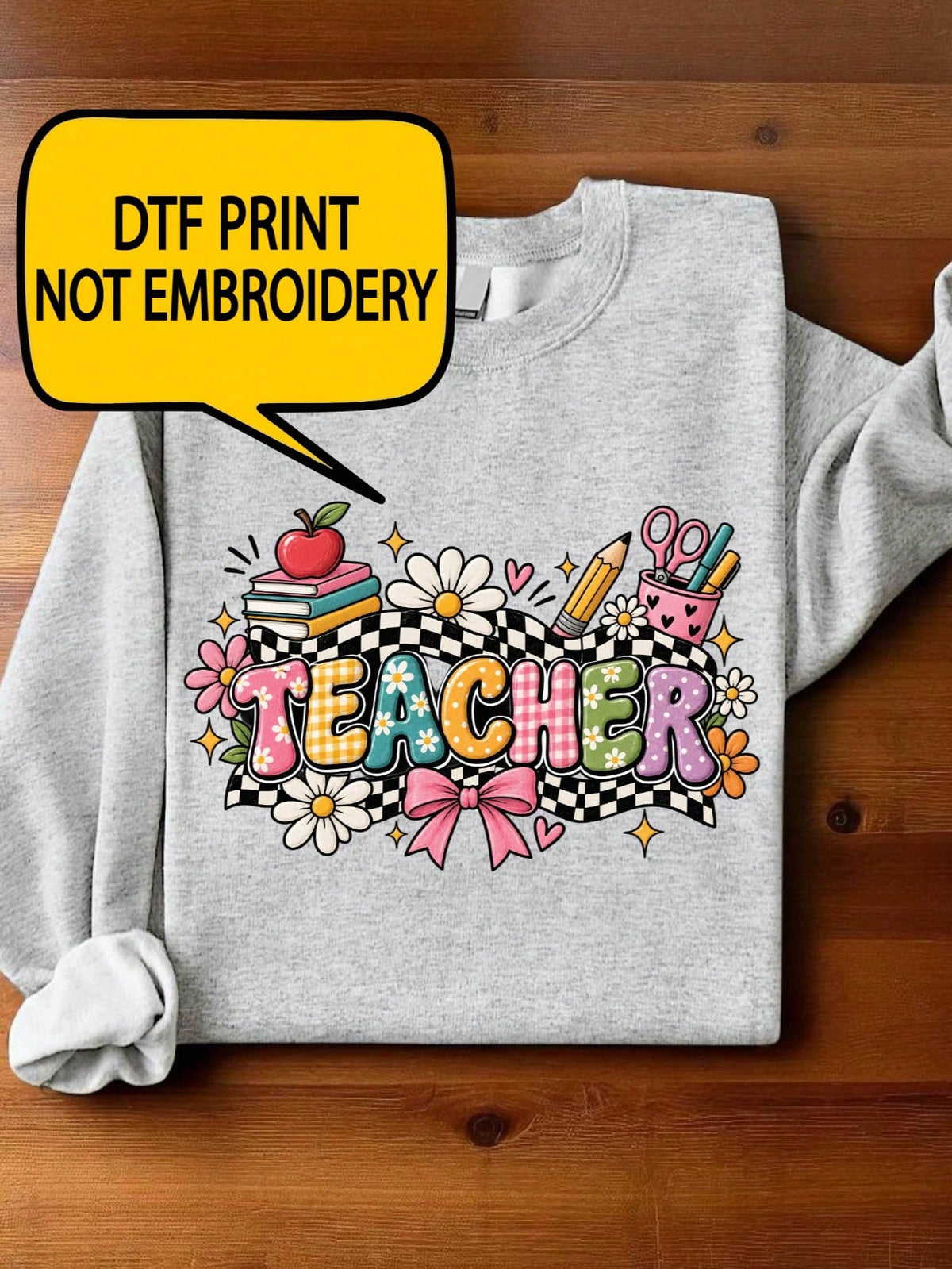 Teacher Print Sweatshirt