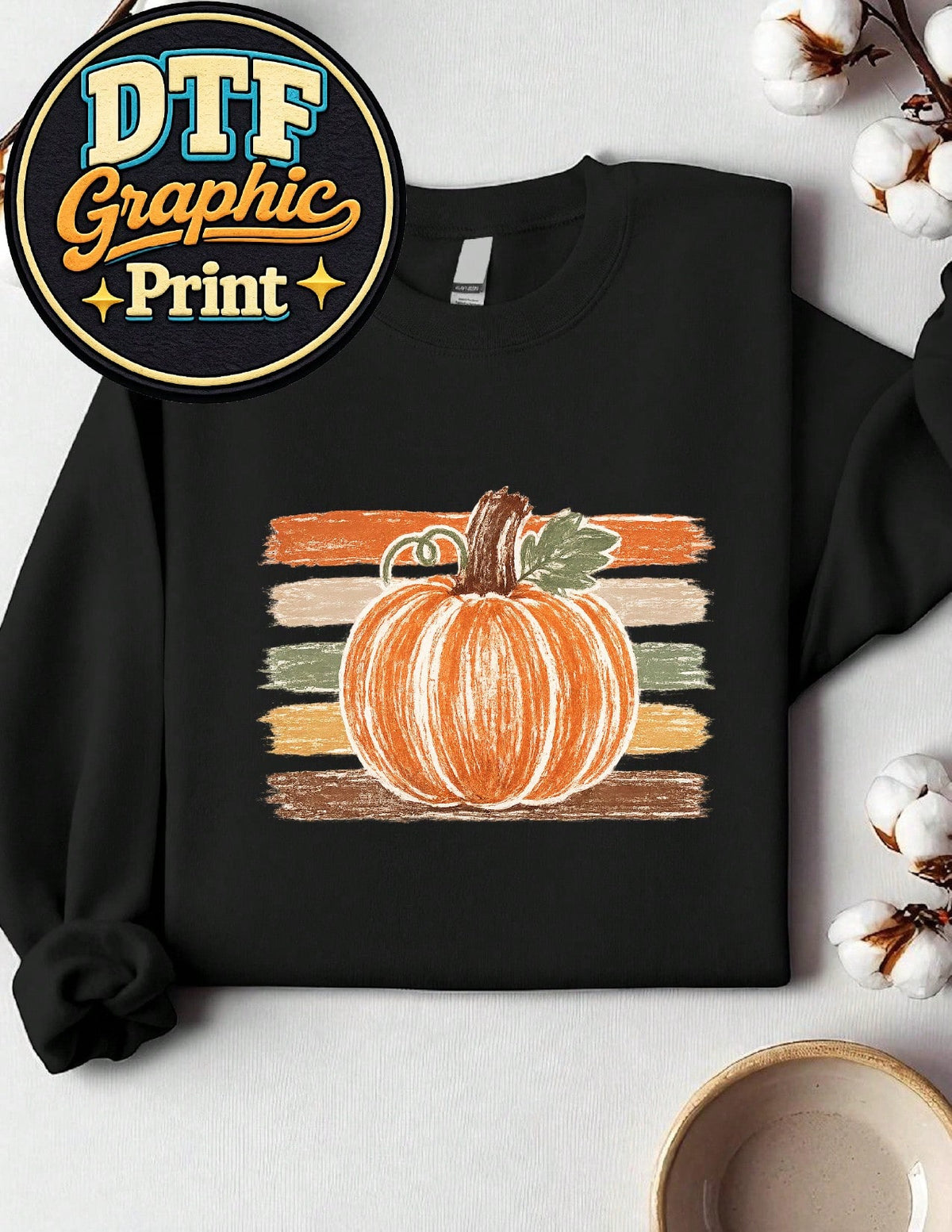 Striped Pumpkin Sweatshirt
